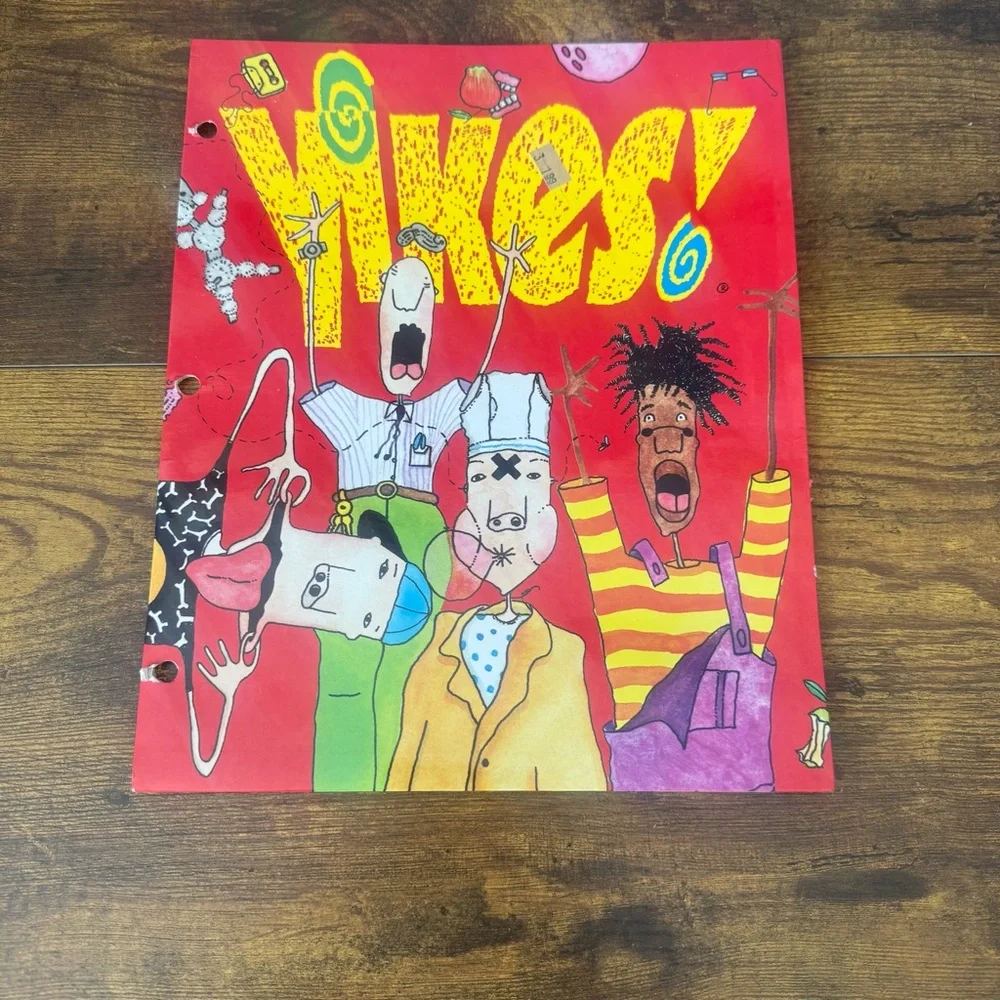 Yikes! 1993 Vintage School Folder‎ Berol 90s Cartoon Graphics Collectible
